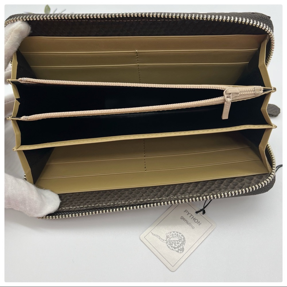 Genuine Python Leather Zip Around Wallet - image 4